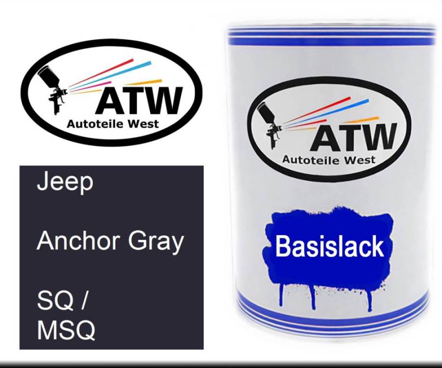 Jeep, Anchor Gray, SQ / MSQ: 500ml Lackdose, von ATW Autoteile West.